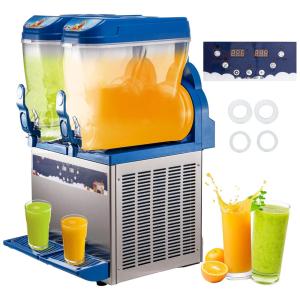 Máquina de Raspadinha TECSPACE com 2 tanques de 30L, 1000W, ideal para margaritas, coquetéis e daiquiris. Perfeita para festas e eventos