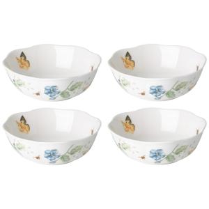 Conjunto de Tigelas 600mL com 4 Peças, Material de Porcelana e Formato Redondo, Lenox 880121, Branco Colorido