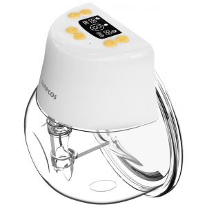 Bomba Tira Leite Única Elétrica Recarregável com Painel Digital 3 Modos e 9 Níveis de Sucção, Branca, SURPCOS, Branco