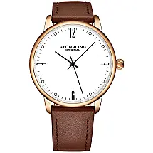 Relógio Stuhrling , Resistente água até 50m, Marrom