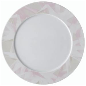 Prato para Jantar de 33 cm, Elegância e Praticidade em Sua Mesa com Formato Redondo e Material de Porcelana, Rosenthal, Branco e Rosa