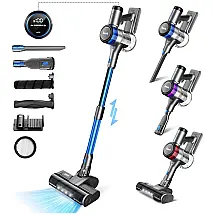 Aspirador de Pó sem Fio 400W de Potência e Sucção de 30Kpa, Autonomia de 55min e Ajuste automático, 110V INSE Display-S9, Azul