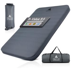Colchão Inflável para Camping Portátil Ultraleve e Bolsa de Transporte, HIKENTURE, Cinza