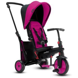 Triciclo Infantil para Passeio com Assento Ajustável 6 Estágios, Idade Recomendada 1 a 4 Anos, SMARTRIKE 5021233, Rosa