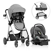 Cadeirinha Evenflo Omni Plus Cinza Sistema de Viagem Modular com LiteMax para Recém-nascidos