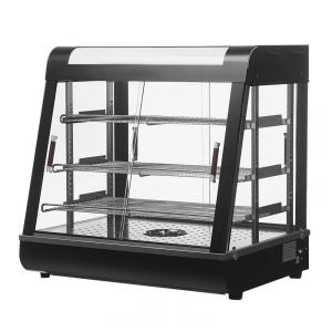 Expositor Aquecedor de Alimentos Anpuce Preto 3 Níveis 69 cm com Prateleiras Removíveis e Tanque de Água