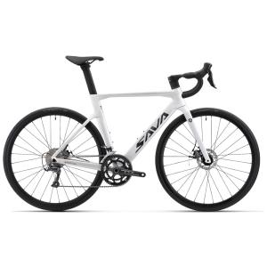 Bicicleta com Fibra de Carbono 700C, 18 Velocidades, SORA R3000, SAVADECK, Vermelho