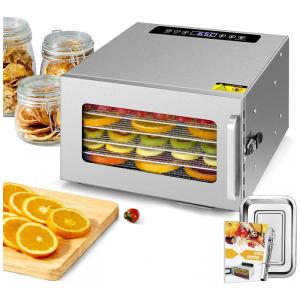 Desidratador de Alimentos Professional, 6 Bandejas, Aço Inoxidável, 110v, VVINRC , Prateado
