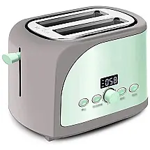 DHZYY Torradeira Elétriuca 2 Fatias com Tela LCD 6 Níveis de Tons, 680W, 110v, DHYY, Verde