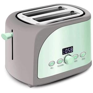 DHZYY Torradeira Elétriuca 2 Fatias com Tela LCD 6 Níveis de Tons, 680W, 110v, DHYY, Verde