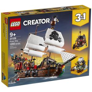 LEGO Creator 3in1 Pirate Ship 31109 Building Playset for Kids who Love Pirates and Model Ships, Makes a Great Gift for Children who Like