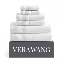 Jogo de Toalhas de Luxo, Absorventes e Macias com 6 Peças e Material 100% Algodão, Vera Wang