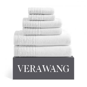 Jogo de Toalhas de Luxo, Absorventes e Macias com 6 Peças e Material 100% Algodão, Vera Wang