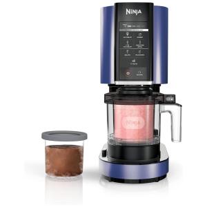 Ninja NC301 CREAMi Máquina de Sorvete Automática 473 mL de Capacidade com Painel de Controle e 7 Configurações, 110V, Azul