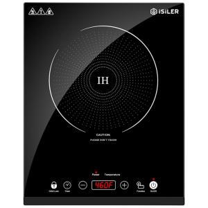 Cooktop Elétrico de Indução Portátil com Controle Digital, 110V 1800W, ISILER CHK-CCA02, Preto