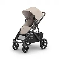 Carrinho de Bebê UPPAbaby Vista V3 Bege Conversível Simples para Duplo com Suspensão