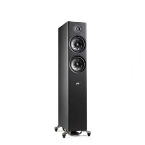 Caixa de som torre Polk Audio Reserve R600 preta para home theater estéreo 200W