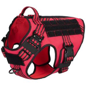 ICEFANG Arreio Tático para Cães com 2 Fivelas de Metal Tam G