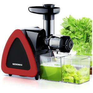 Espremedor de Frutas de Mastigação Lenta com Função Reversa, Escova de Limpeza e Motor Silencioso, 150W, Kedemas, Vermelha Romântico