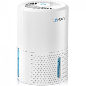 Desumidificador LONOVE Mini, 20m2, 1000ml, Portátil, Silencioso, Branco 110V
