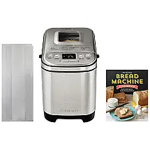 Panificadora Automática com 12 Configurações, 100 Sacos de Pão e Livro de Receitas, 110V, Cuisinart, Prata