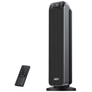 Aquecedor Elétrico com Controle Remoto 3 Modos Temporizador de 12H, 70 Oscilação, 110v, DREO DR HSH001 GR, Preto