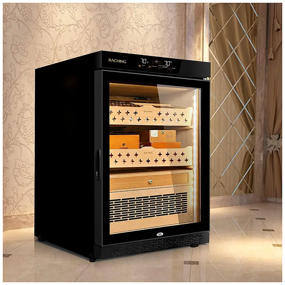 Humidor Elétrico Raching MON800A Preto Controle Climático 600+ Charutos 140L 110V — foto 2
