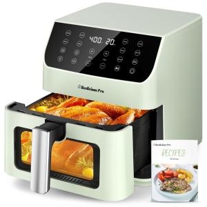 Air Fryer 12 em 1, 5.4L com Tecnologia Flavor-Lock, Lembrete de Agitação, Silenciosa, Antiaderente e Lavável na Máquina de Lavar Louça