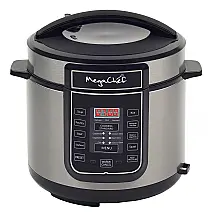 Panela de Pressão Elétrica 6L com 14 Predefinições e Painel de Led, 110V 1000W, MEGACHEF Multi Function, Cinza