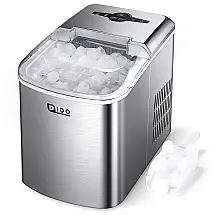 Máquina de Gelo até 14 kg em 24H Portátil, 120W, 110v, DIDO, Prateado