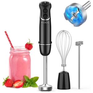 Mixer com 12 Velocidades e Acessórios, Aço Inoxidável, 800W, 110v, KOIOS HB 203101, Preto