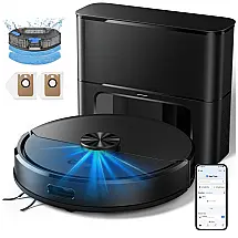 Robô Aspirador Kilgone SDL40 Preto e Roxo Autoesvaziamento LiDAR 6000Pa 240V