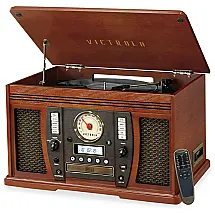 Toca Discos de 3 Velocidades 8 em 1 com Bluetooth e Alto Falantes Estéreo Integrados, Victrola Aviator