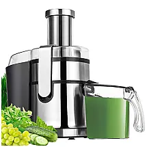 Manice Centrífuga de Frutas com 5 Velocidades, Aço Inoxidável, 800W, 110v, MANNICE, Prateado
