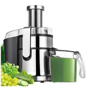 Manice Centrífuga de Frutas com 5 Velocidades, Aço Inoxidável, 800W, 110v, MANNICE, Prateado