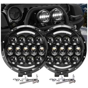 Farol de Milha LED 105W 2UN com Suporte de Montagem Ajustável Jeep Wrangler Off Road 4WD Truck SUV UTV ATV