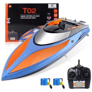 Youtop Barco de Controle Remoto p, Adultos até 32km, h, Recarregável, Azul e Laranja