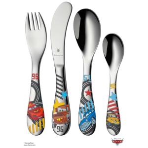 Conjunto de Talheres Infantis 4 Peças em Aço Inoxidável, Disney Carros, WMF