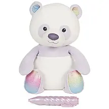 Pelúcia Panda Magic Draw e Glow com Caneta para Crianças Maiores de 1 Ano, GUND 20135477, Branco