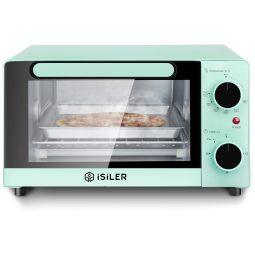 Forno Elétrico de Bancada com Controle de Temperatura e Temporizador, 1200W, Turquesa, 110v, ISILER, Azul turquesa