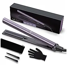 Chapinha Prancha de Cabelo Profissional com Placa Titânio e Temperatura Ajustável, Bivolt, VAVOOV, Violeta