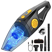 Aspirador de Pó Automotivo Portátil e Recarregável 120W, OUDEKAY MZ 2335, Preto