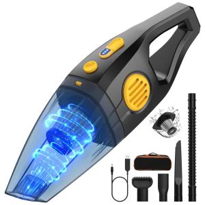 Aspirador de Pó Automotivo Portátil e Recarregável 120W, OUDEKAY MZ 2335, Preto
