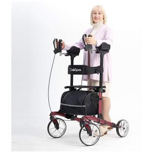 Andador para Idosos e Adultos, até 200 Quilos, OASISSPACE, Vermelho