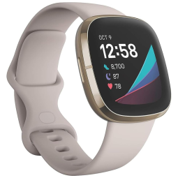 Relógio SmartWatch para Esportes com GPS Integrado e Monitoramento, FITBIT FB512GLWT, Branco