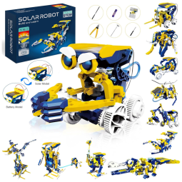 Kit de Construção STEM 11 em 1 com 231 Peças Alimentado por Energia Solar para Crianças de 8 Anos, Minto toy
