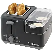 Torradeira de 2 Fatias Multifuncional, com 7 Níveis e Função Ovos, 1200W, 110v, WEST BEND 78500, Preto