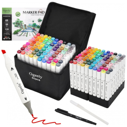 Conjunto de Canetas Artisticas 82 Cores para Crianças e Adultos com Estojo Organizador, Ogeely