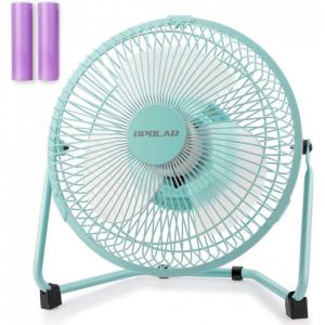 Ventilador de Mesa Recarregável USB OPOLAR de 23cm, 2 Configurações, Az Claro 110V