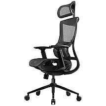 Dowinx Cadeira de Escritório Ergonômica Giratória e Ajustável com Apoio 3D, Preta